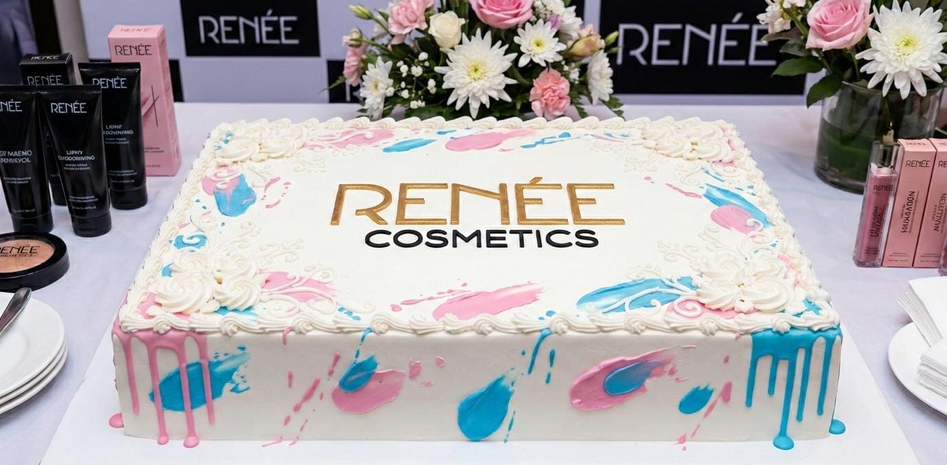 Custom branded Renée Cosmetics cake
